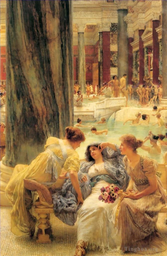 劳伦斯·阿尔玛·塔德玛 的油画作品 -  《卡拉卡拉浴场》