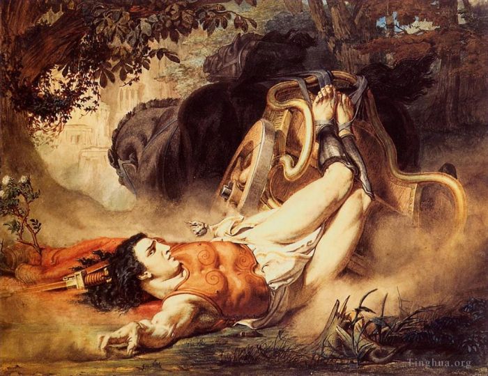 劳伦斯·阿尔玛·塔德玛 的油画作品 -  《希波吕托斯之死》