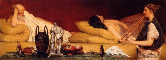 劳伦斯·阿尔玛·塔德玛 的油画作品 -  《午睡》