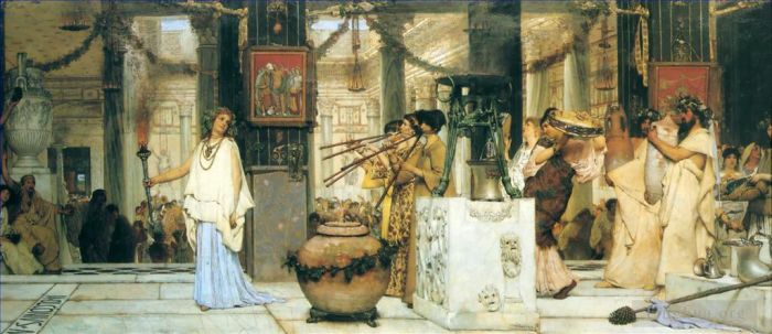 劳伦斯·阿尔玛·塔德玛 的油画作品 -  《复古节》