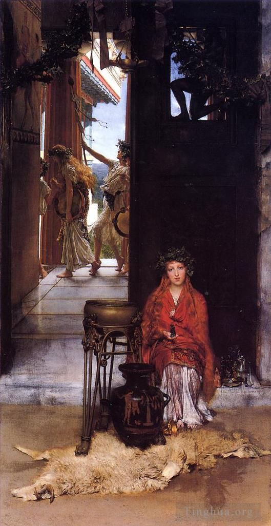 劳伦斯·阿尔玛·塔德玛 的油画作品 -  《通往圣殿的路》