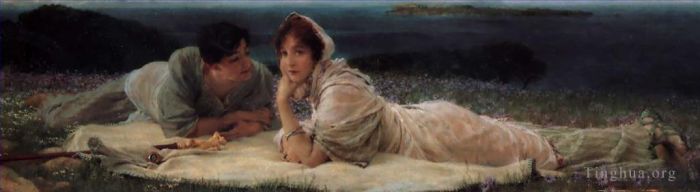 劳伦斯·阿尔玛·塔德玛 的油画作品 -  《一个属于自己的世界》
