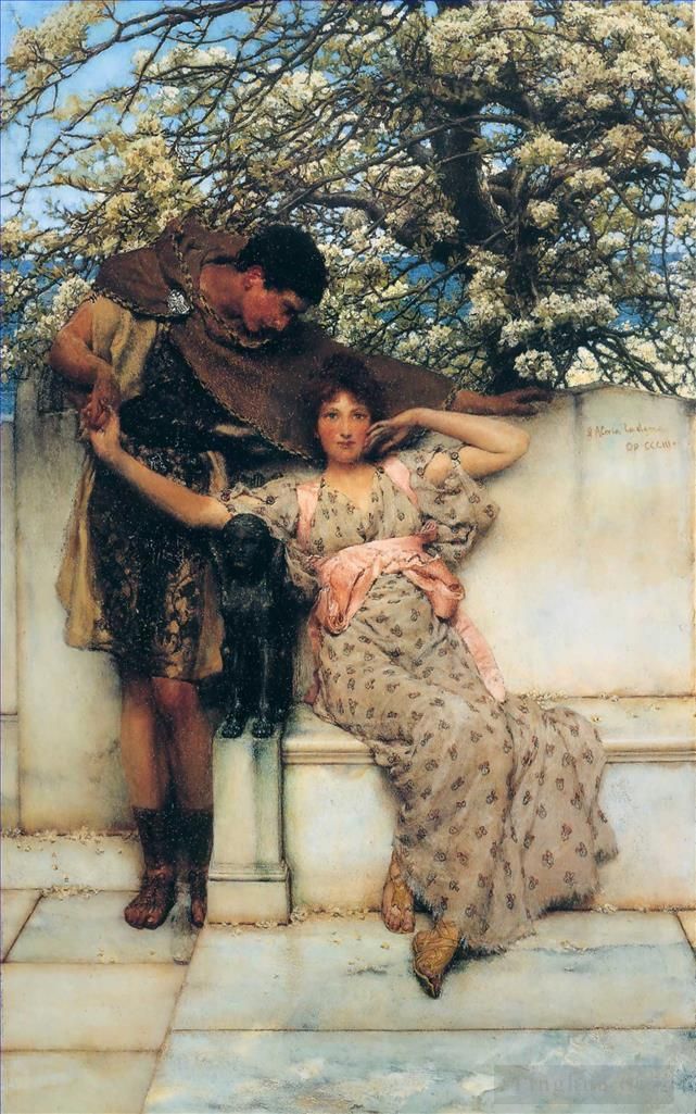 劳伦斯·阿尔玛·塔德玛 的油画作品 -  《春天的约定》