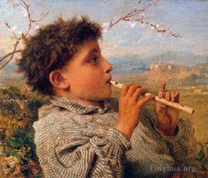艺术家索菲·让让布尔·安德森作品《牧羊人风笛,1881》