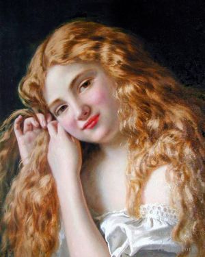 艺术家索菲·让让布尔·安德森作品《年轻女孩整理头发》