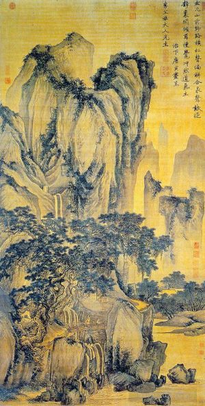 艺术家唐寅(唐伯虎)作品《山路松声,1516》