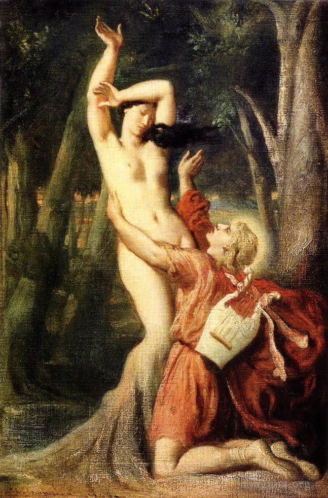提奥多尔·夏塞留 的油画作品 -  《阿波罗与达芙妮,1845》
