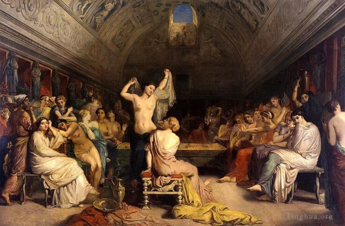 提奥多尔·夏塞留 的油画作品 -  《温水浴室,1853》