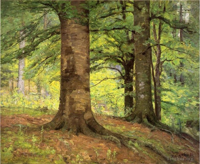 西奥多·克莱门特·斯蒂尔 的油画作品 -  《山毛榉树》