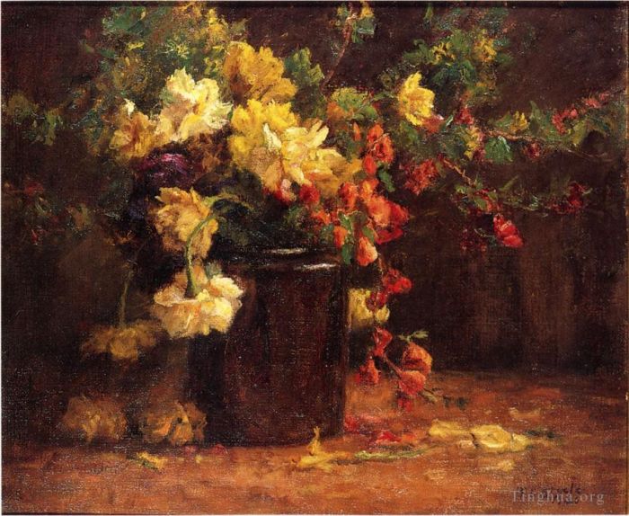 西奥多·克莱门特·斯蒂尔 的油画作品 -  《六月荣耀192印象派花》