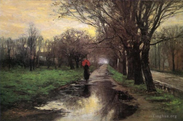 西奥多·克莱门特·斯蒂尔 的油画作品 -  《子午线街解冻天气》