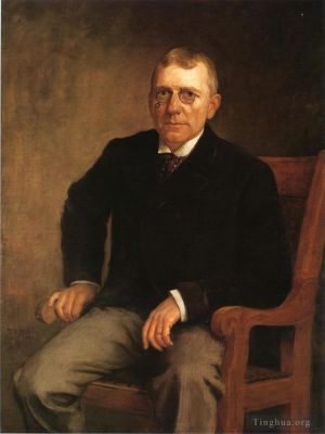 艺术家西奥多·克莱门特·斯蒂尔作品《詹姆斯·惠特科姆·莱利的肖像》