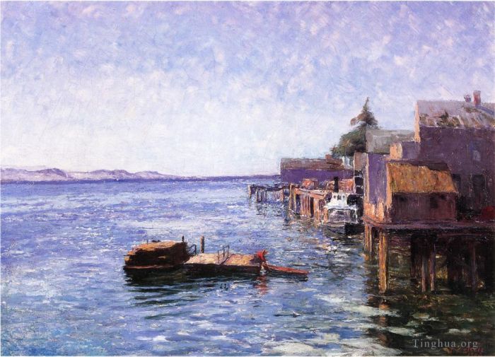 西奥多·克莱门特·斯蒂尔 的油画作品 -  《普吉特海湾》