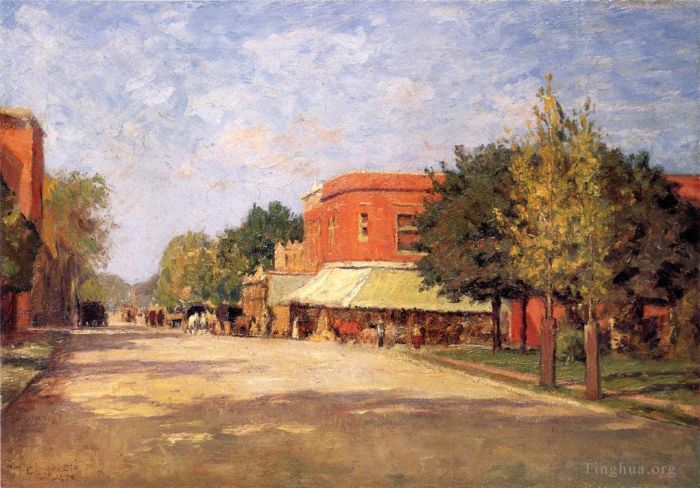 西奥多·克莱门特·斯蒂尔 的油画作品 -  《街景》