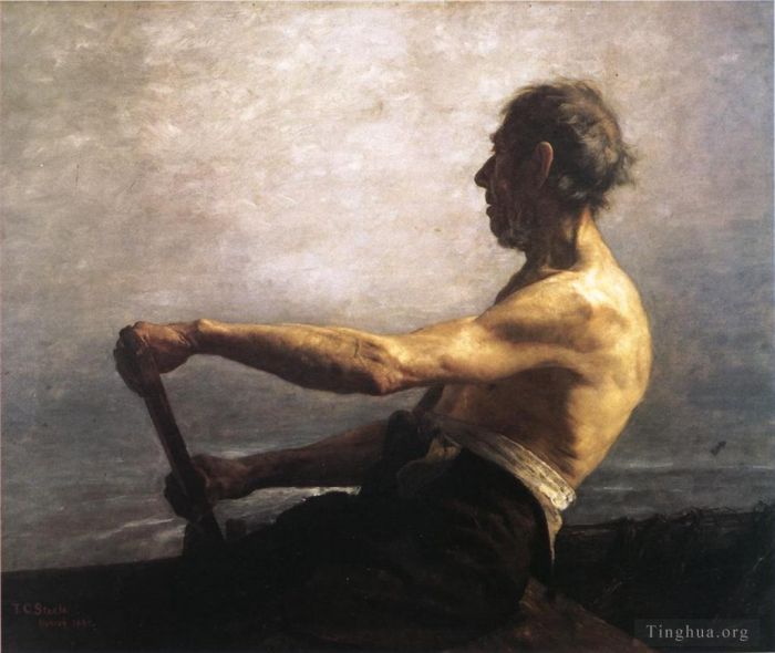 西奥多·克莱门特·斯蒂尔 的油画作品 -  《印象派《船夫》》
