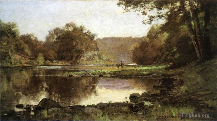 西奥多·克莱门特·斯蒂尔 的油画作品 -  《小溪》