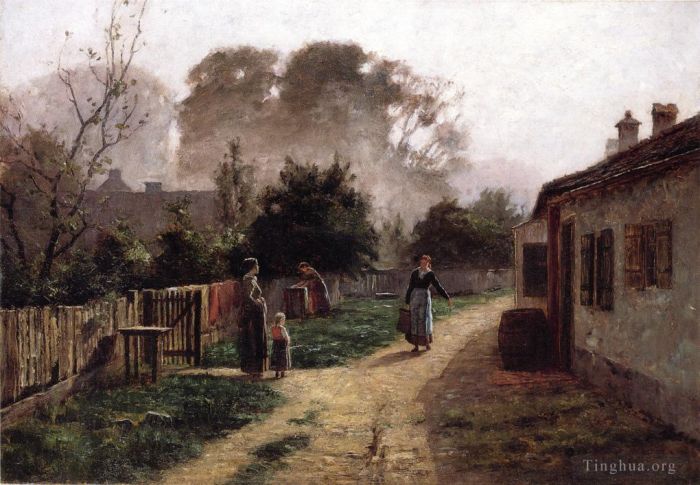 西奥多·克莱门特·斯蒂尔 的油画作品 -  《乡村风光》