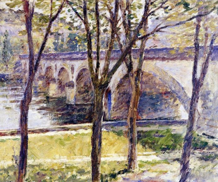 西奥多·罗宾逊 的油画作品 -  《吉维尼附近的桥梁》