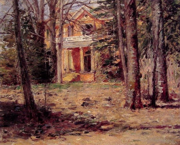 西奥多·罗宾逊 的油画作品 -  《弗吉尼亚州的房子》