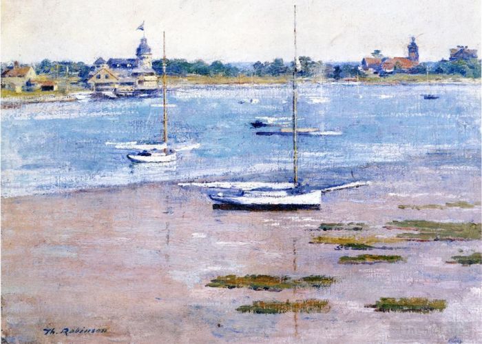 西奥多·罗宾逊 的油画作品 -  《退潮船》