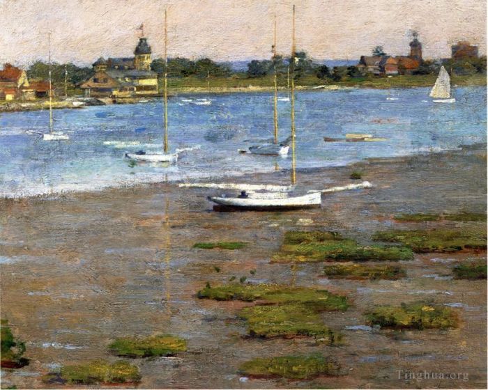 西奥多·罗宾逊 的油画作品 -  《安克雷奇,Cos,Cob,船》