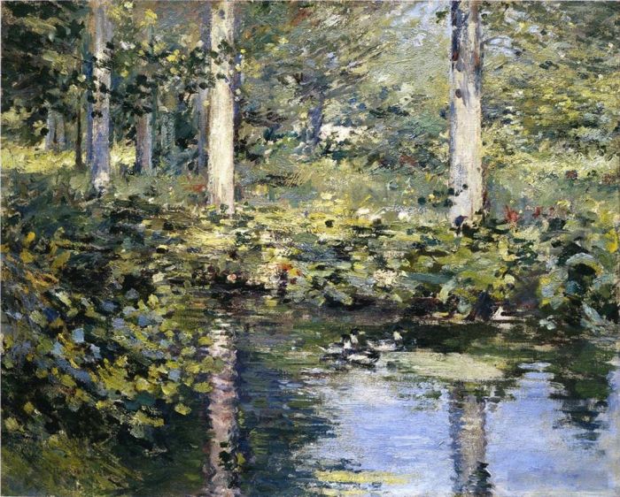 西奥多·罗宾逊 的油画作品 -  《鸭池》