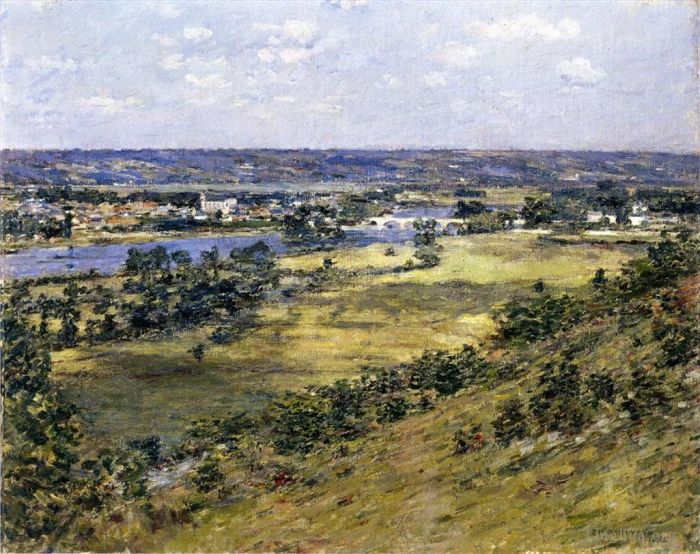 西奥多·罗宾逊 的油画作品 -  《塞纳河谷》