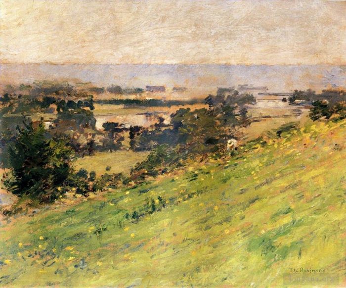 西奥多·罗宾逊 的油画作品 -  《塞纳河景观》
