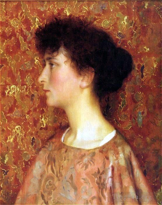 托马斯·库珀·戈奇 的油画作品 -  《一名年轻女子的研究》