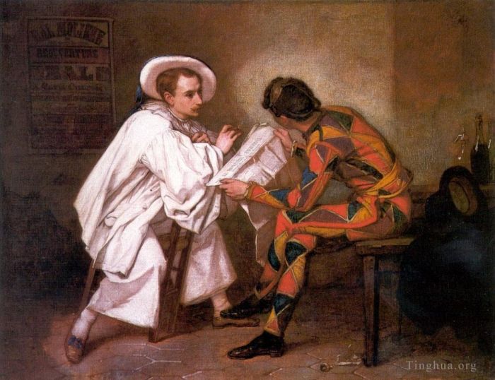 托马·库蒂尔 的油画作品 -  《政治家皮埃罗》
