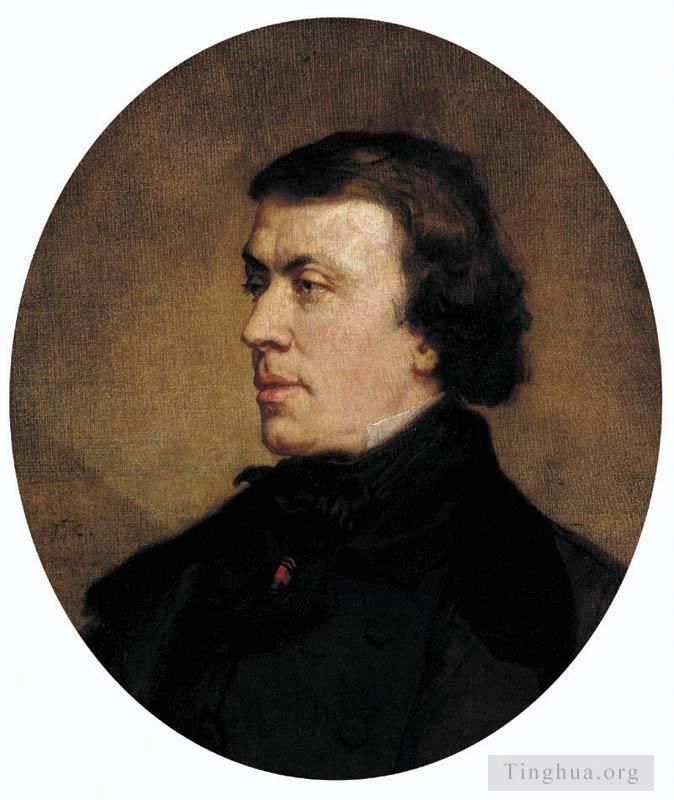 托马·库蒂尔 的油画作品 -  《菲利普·里科德的肖像》