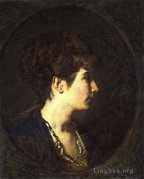 托马·库蒂尔 的油画作品 -  《一位女士的肖像》