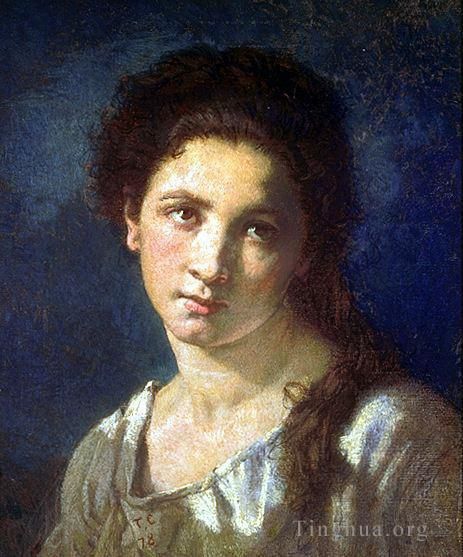 托马·库蒂尔 的油画作品 -  《艺术家的女儿》