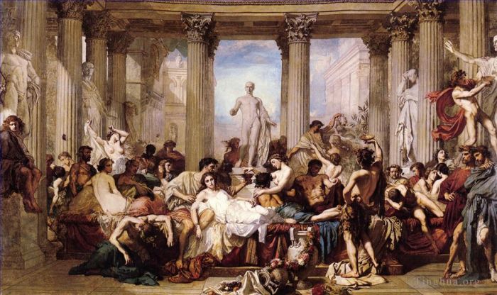 托马·库蒂尔 的油画作品 -  《托马斯,颓废的罗马人》