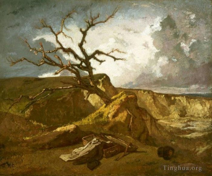 托马·库蒂尔 的油画作品 -  《靠近海边的风景》