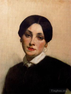 艺术家托马·库蒂尔作品《弗洛朗坦小姐的肖像》