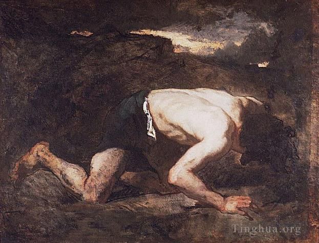 托马·库蒂尔 的油画作品 -  《逃亡者托马斯·时装》