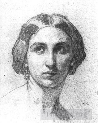 托马·库蒂尔 的各类绘画作品 -  《女人头像,1853》