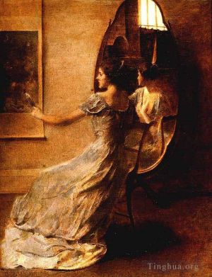 艺术家托马斯·威尔墨·杜因作品《镜子之前》