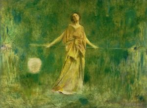艺术家托马斯·威尔墨·杜因作品《绿色与金色的交响曲》