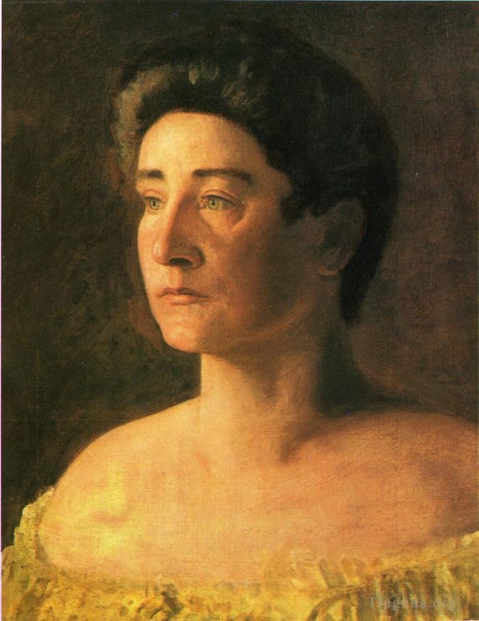 托马斯·伊肯斯 的油画作品 -  《莱戈夫人的歌手肖像》