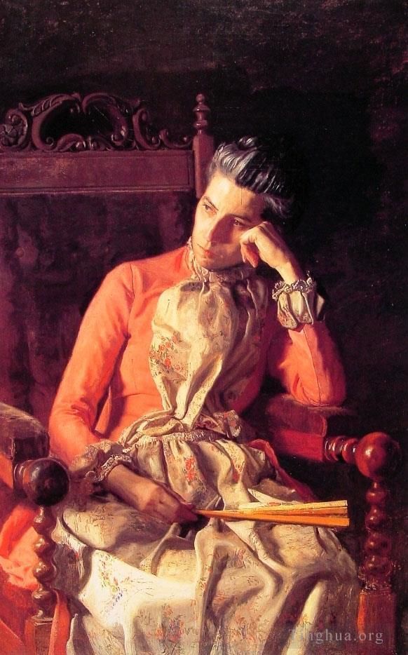 托马斯·伊肯斯 的油画作品 -  《阿米莉亚·范布伦小姐》
