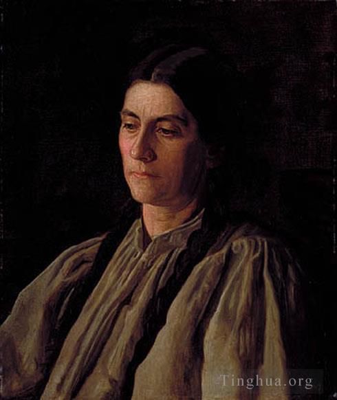 托马斯·伊肯斯 的油画作品 -  《母亲安妮·威廉姆斯·甘迪》