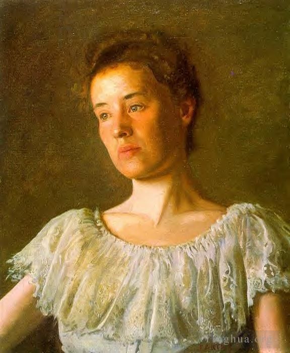 托马斯·伊肯斯 的油画作品 -  《艾丽丝·库尔茨的肖像》