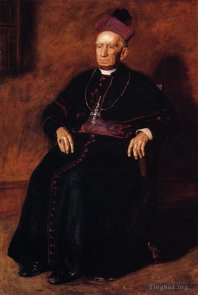 托马斯·伊肯斯 的油画作品 -  《大主教威廉·亨利·埃尔德的肖像》