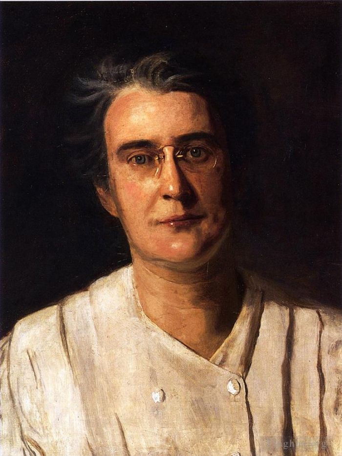 托马斯·伊肯斯 的油画作品 -  《露西·兰登·威廉姆斯·威尔逊的肖像》