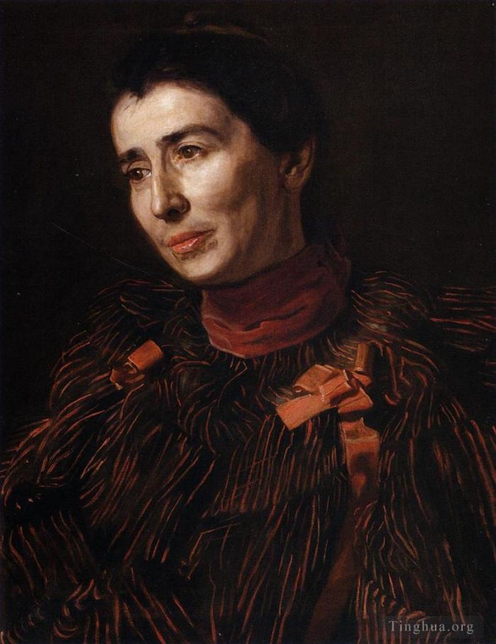托马斯·伊肯斯 的油画作品 -  《玛丽·艾德琳·威廉姆斯2的肖像》