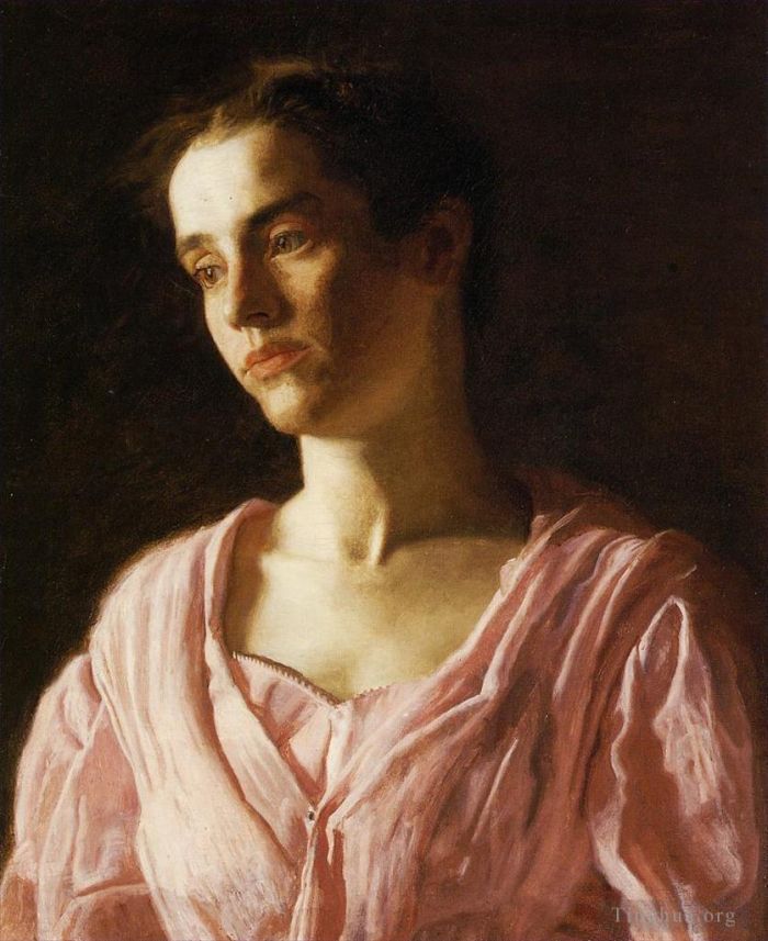 托马斯·伊肯斯 的油画作品 -  《莫德·库克的肖像》