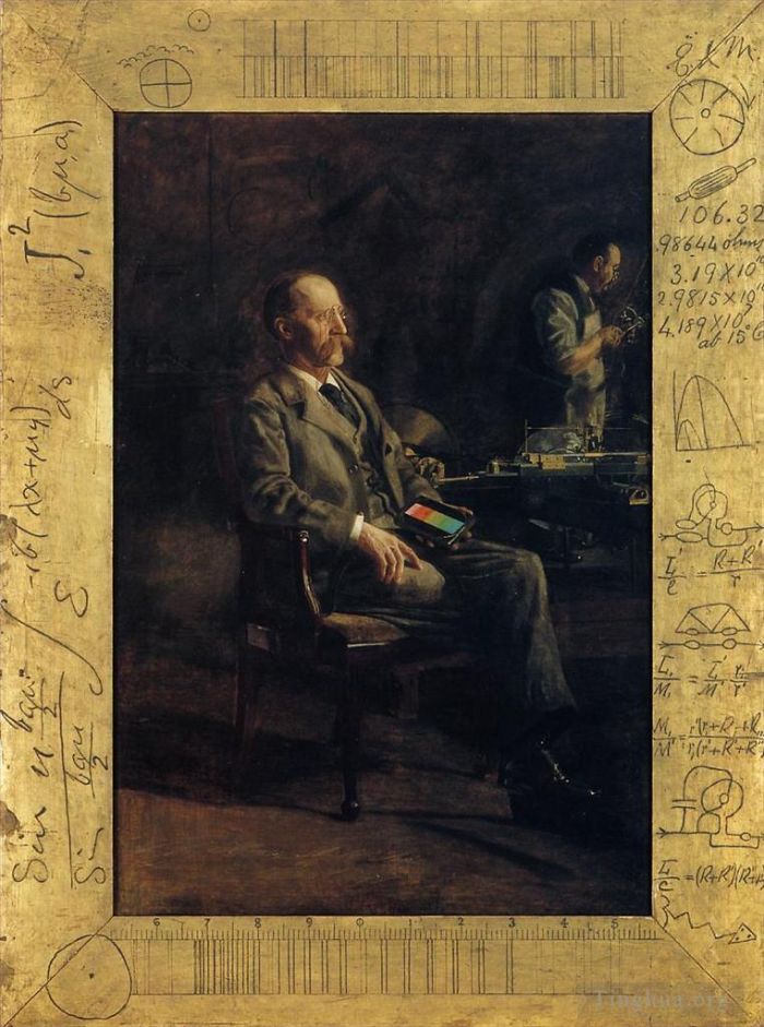 托马斯·伊肯斯 的油画作品 -  《亨利·A·罗兰教授的肖像》