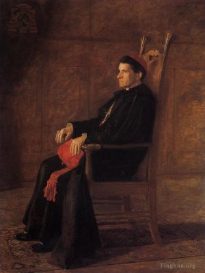 艺术家托马斯·伊肯斯作品《塞巴斯蒂亚诺红衣主教马丁内利的肖像》